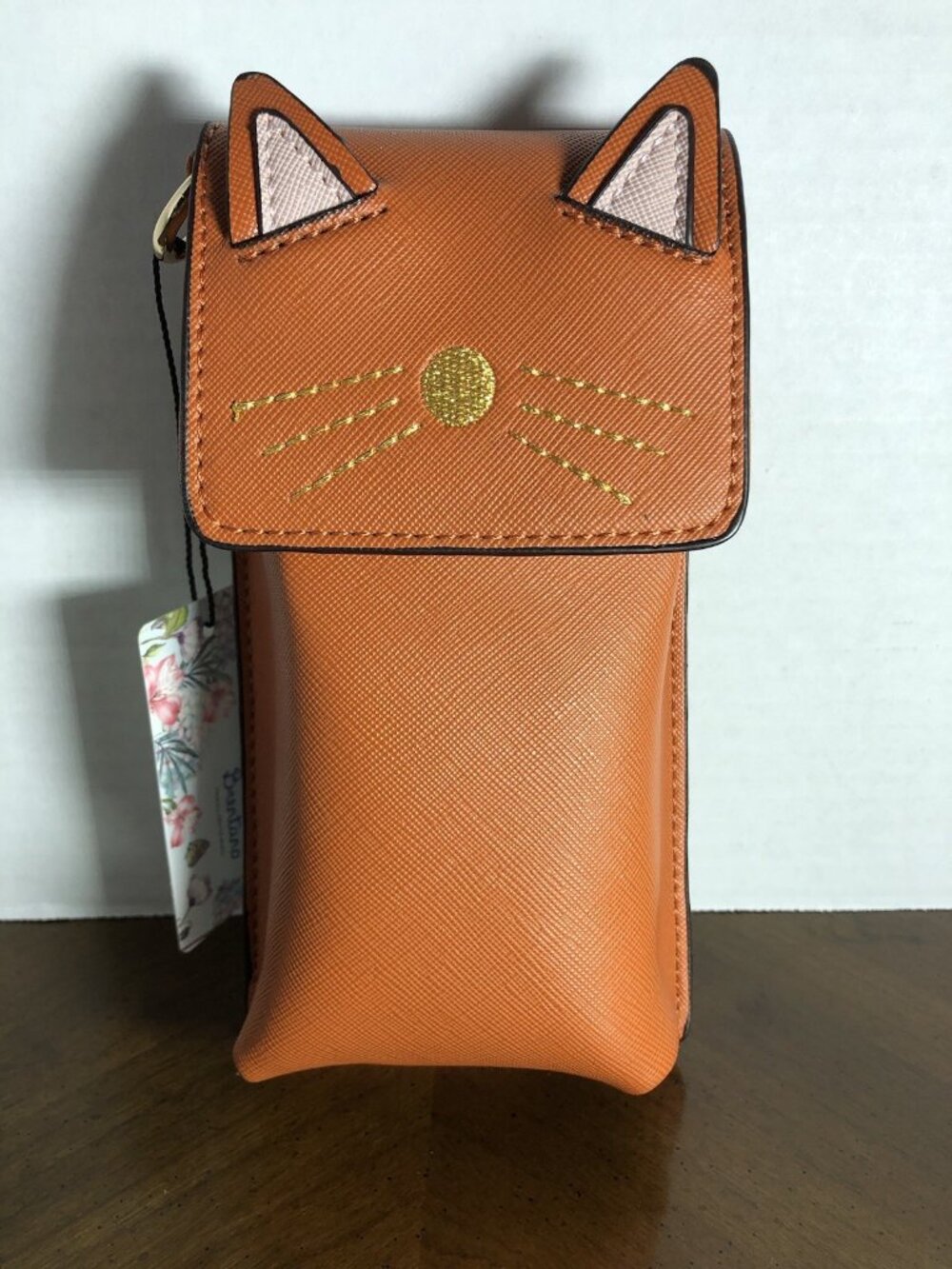 Brentano Cat Cell Phone Crossbody In Tan